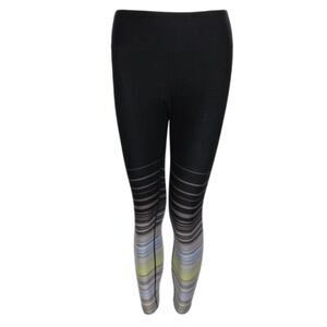 CALVIN KLEIN CK Performance Leggings, M, Black/Color stripes, Pocket